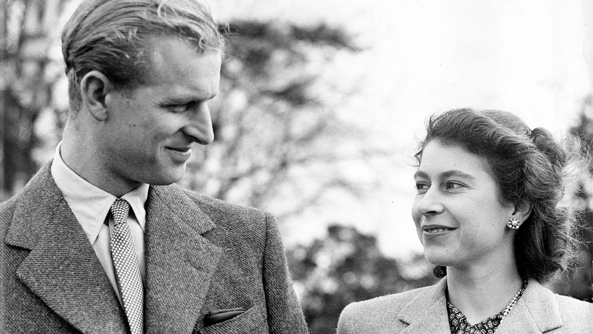 Принцесса Елизавета (ныне королева Елизавета II) с герцогом Эдинбургским (принцем Филиппом), 1947 год
