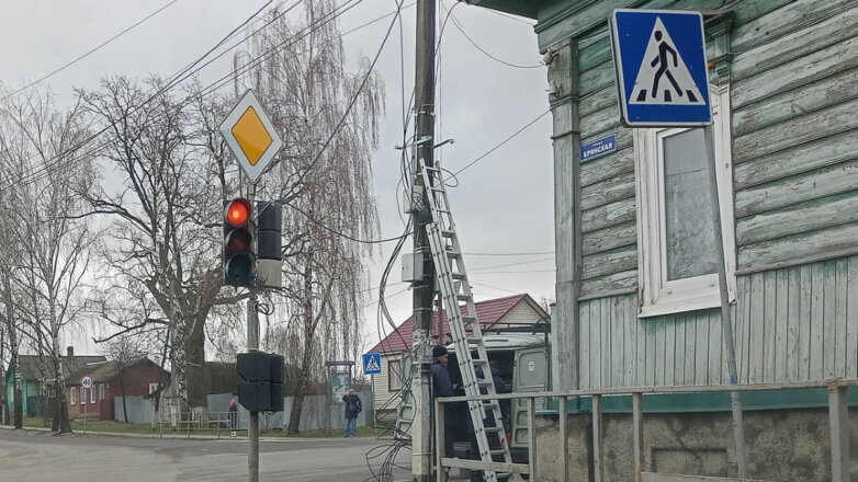 Ликвидация последствий обстрела в посёлке Климово