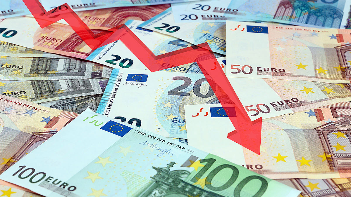 Падение курса евро