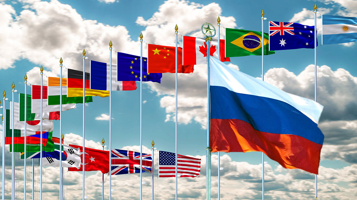 Флаги мировых стран и Россия