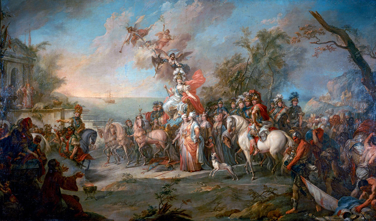 Картина «Аллегория победы Екатерины II над турками и татарами» Стефано Торелли