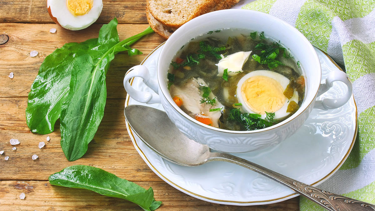 Суп со щавелем и яйцом: классический рецепт