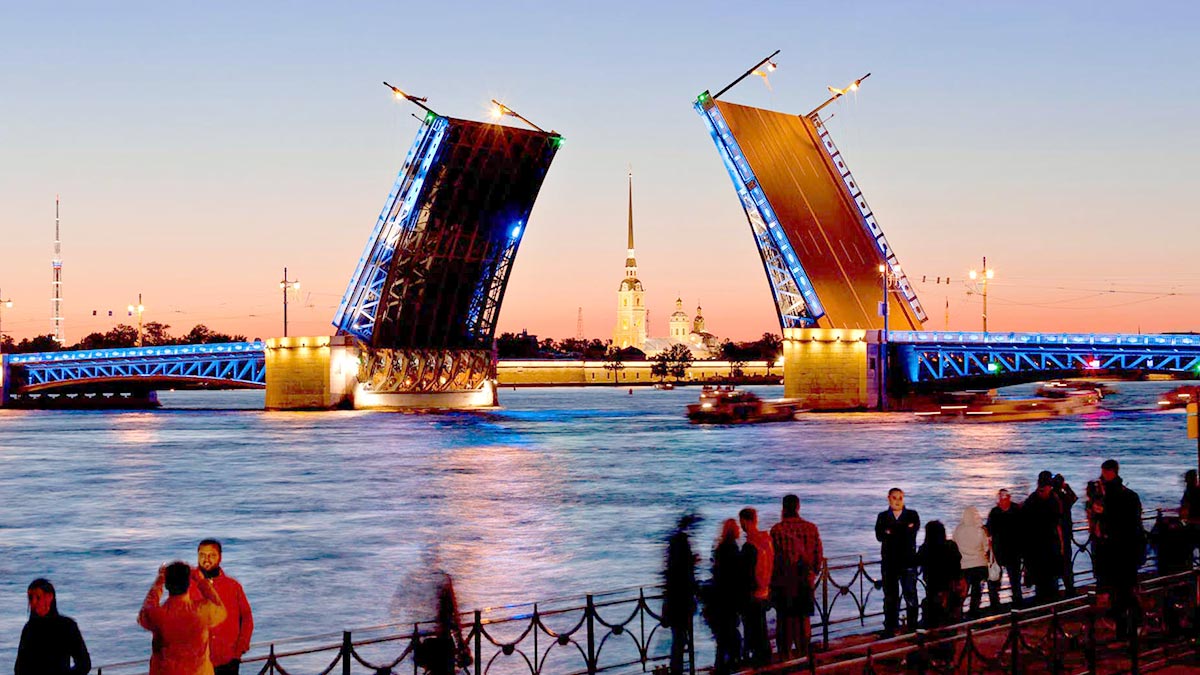 разведенные мосты в санкт петербурге