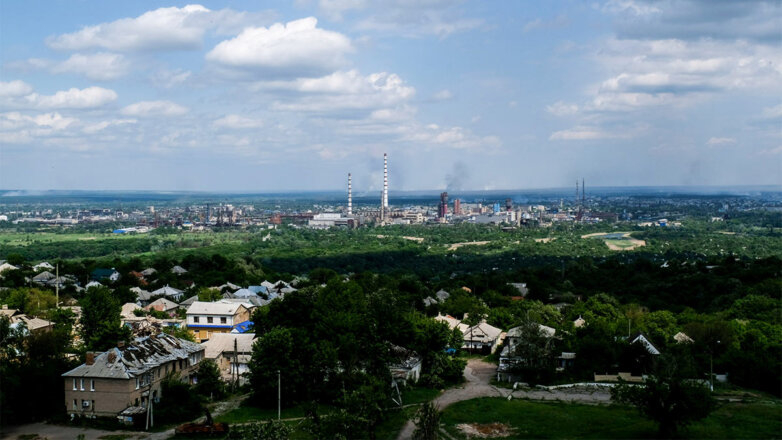 Вид на Лисичанск и Северодонецк Луганской области