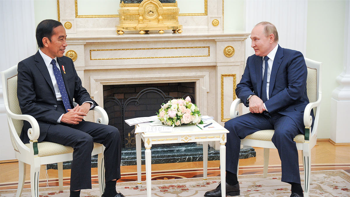 Встреча президента РФ Владимира Путина и президента Индонезии Видодо в Москве