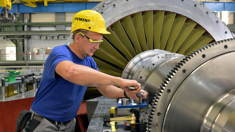 Производство газовых турбин на заводе Siemens