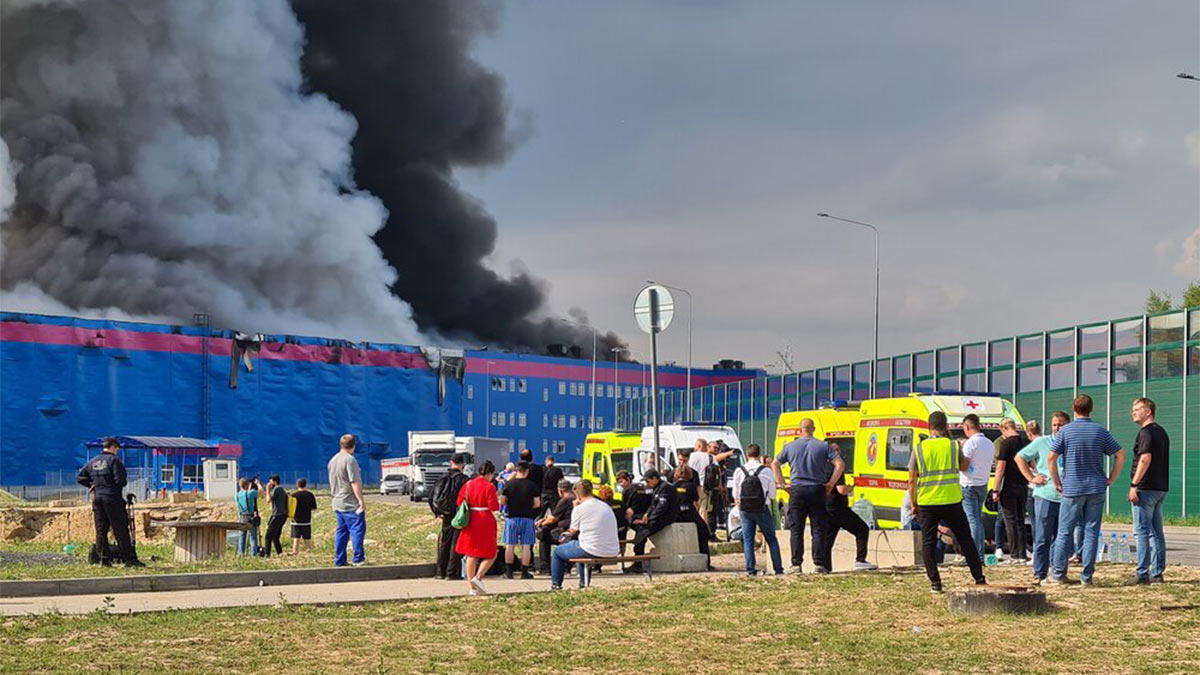 Пожар на складе Ozon в городском округе Истра