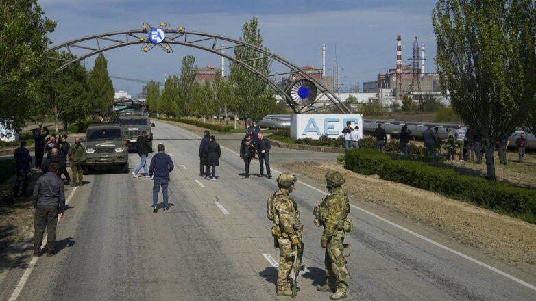Российские военнослужащие у Запорожской АЭС