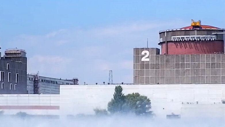 Вид на Запорожскую атомную электростанцию (АЭС)
