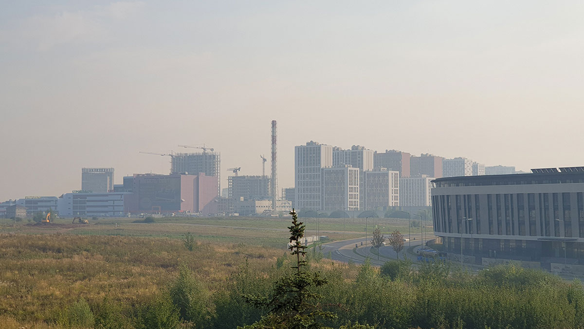 Смог от лесных пожаров зафиксировали 7 метеостанций Москвы и области