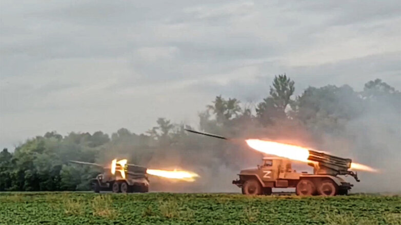 Боевая работа расчетов РСЗО