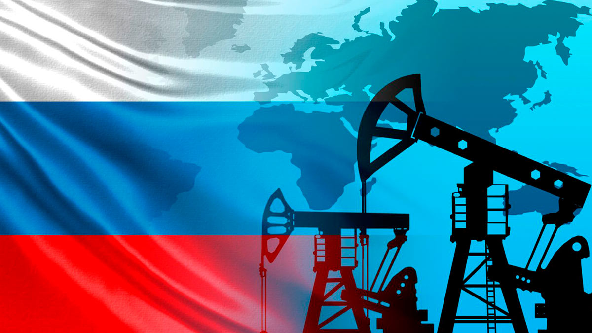 Флаг России и нефть