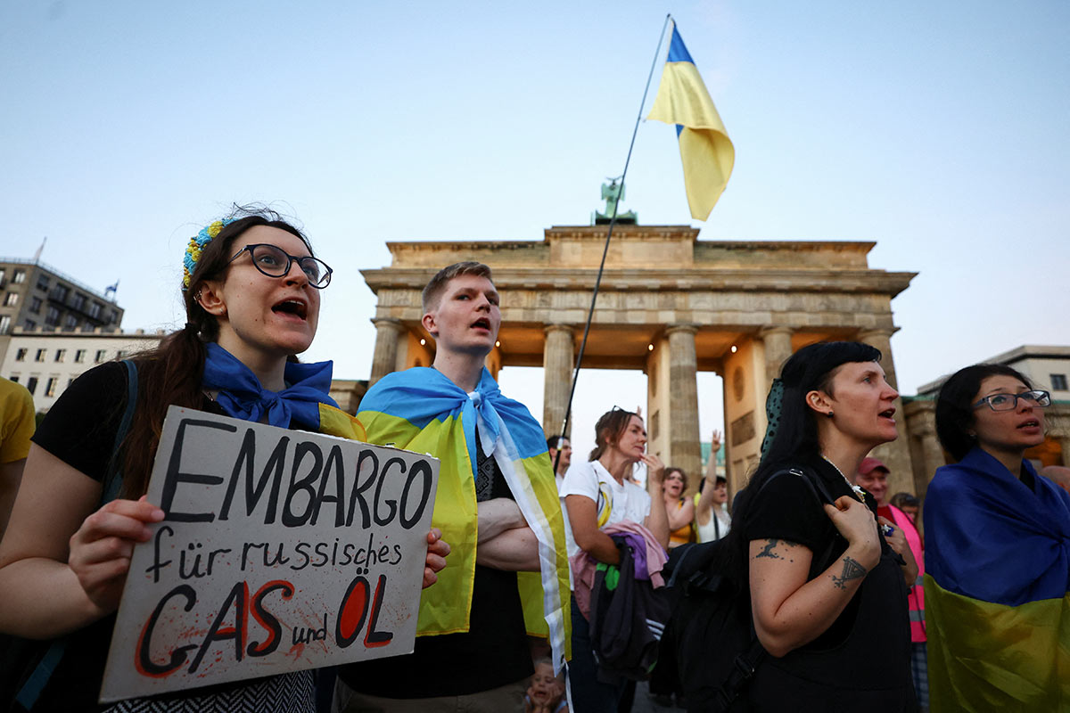 Антироссийский митинг в Берлине