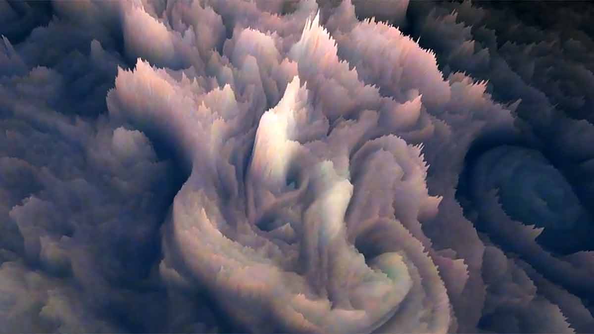 «Морозные» облака на Юпитере