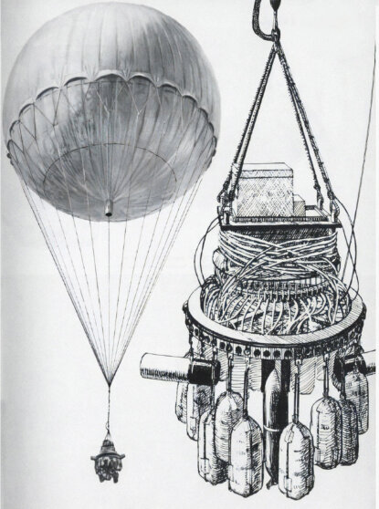 Японский воздушный шар Фу-Го с осколочно-фугасной бомбой
