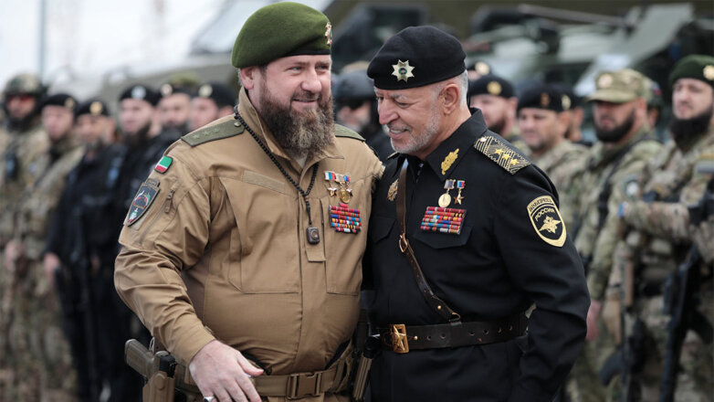 Глава Чечни Рамзан Кадыров и министр внутренних дел Чеченской Республики Руслан Алханов