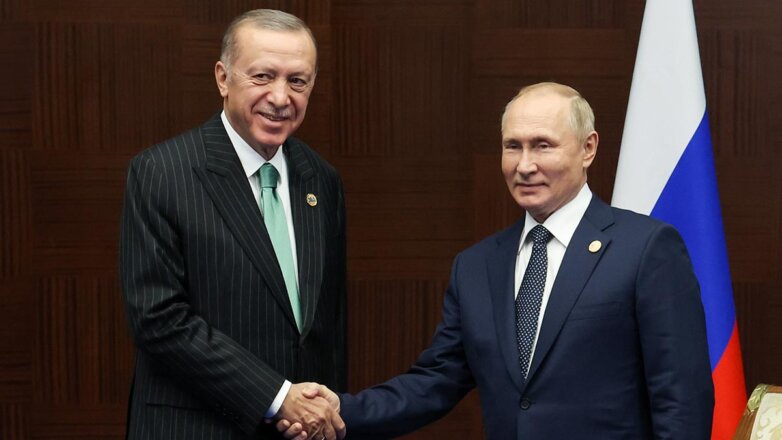 Встреча президента РФ Путина и президента Турции Эрдогана