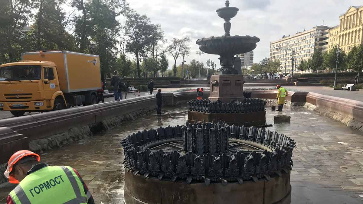 В Москве завершается сезон работы фонтанов