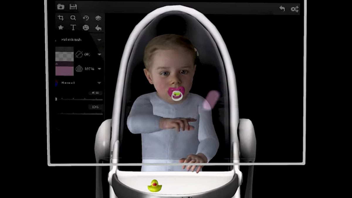 Аватар ребенка проекта Baby X компании Soul Machines
