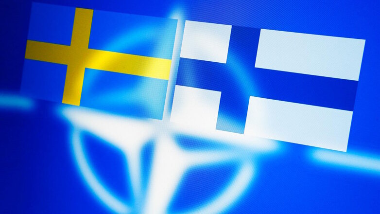 Флаги Швеции Финляндии и НАТО