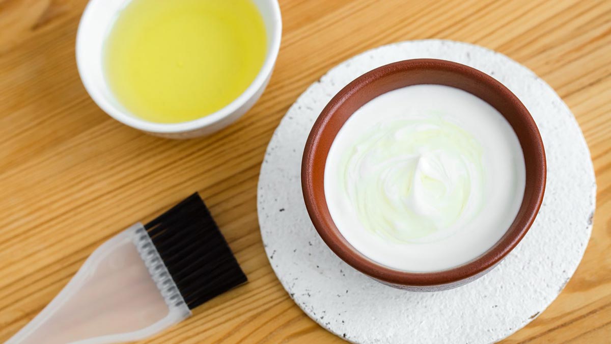 Йогурт и оливковое масло
