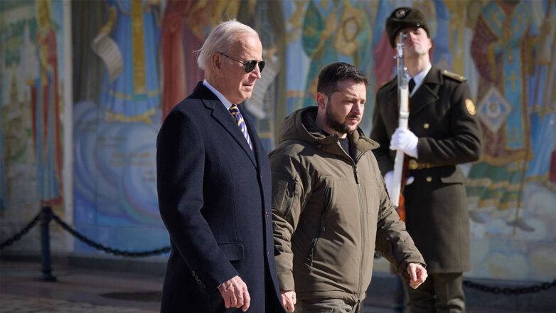 Президент США Джо Байден и президент Украины Владимир Зеленский