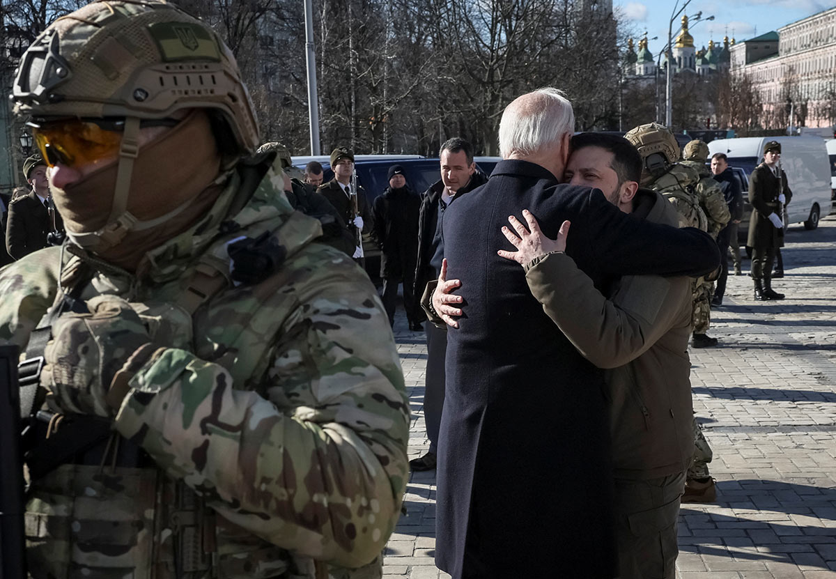 Президент США Джо Байден и президент Украины Владимир Зеленский в Киеве