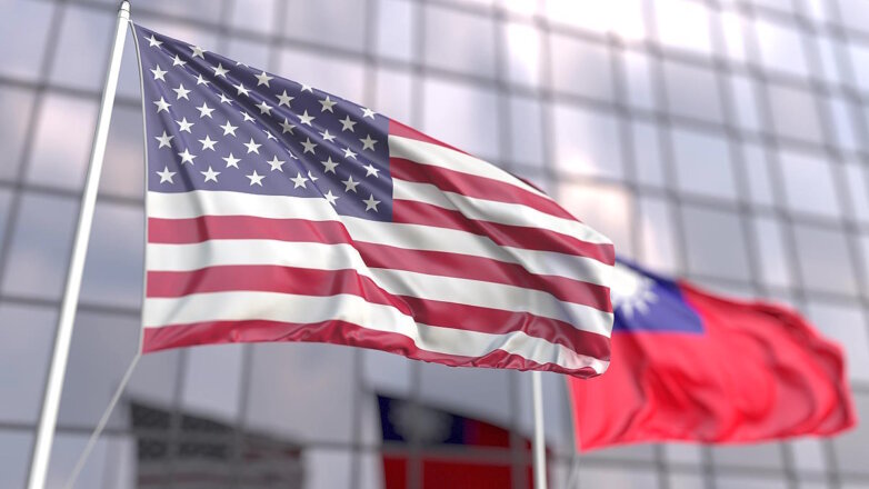 Флаги США и Тайваня