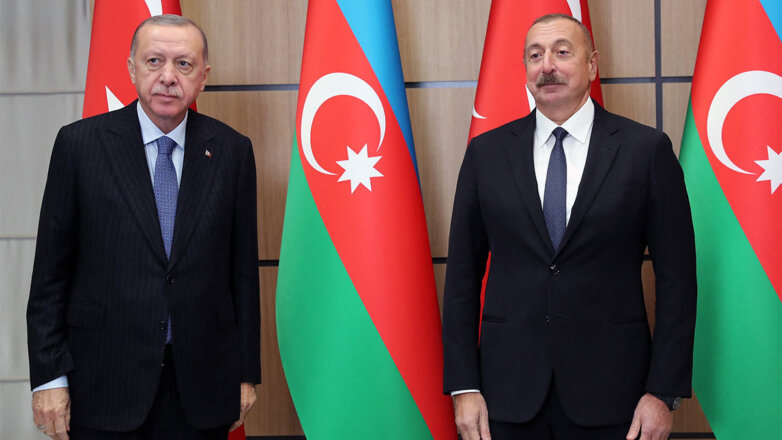 Президент Азербайджана Ильхам Алиев и президент Турции Реджеп Тайип Эрдоган