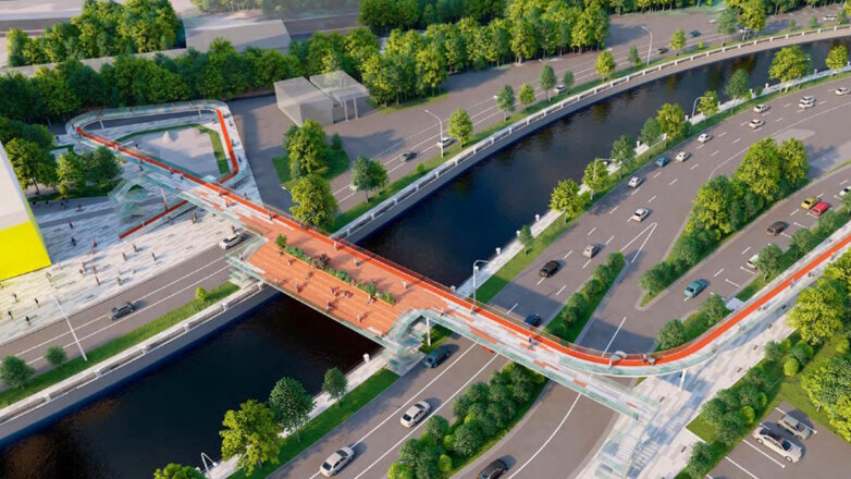 Проект велопешеходного моста на набережной реки Яуза