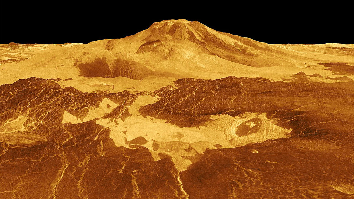 Вулкан Маат Монс на поверхности Венеры