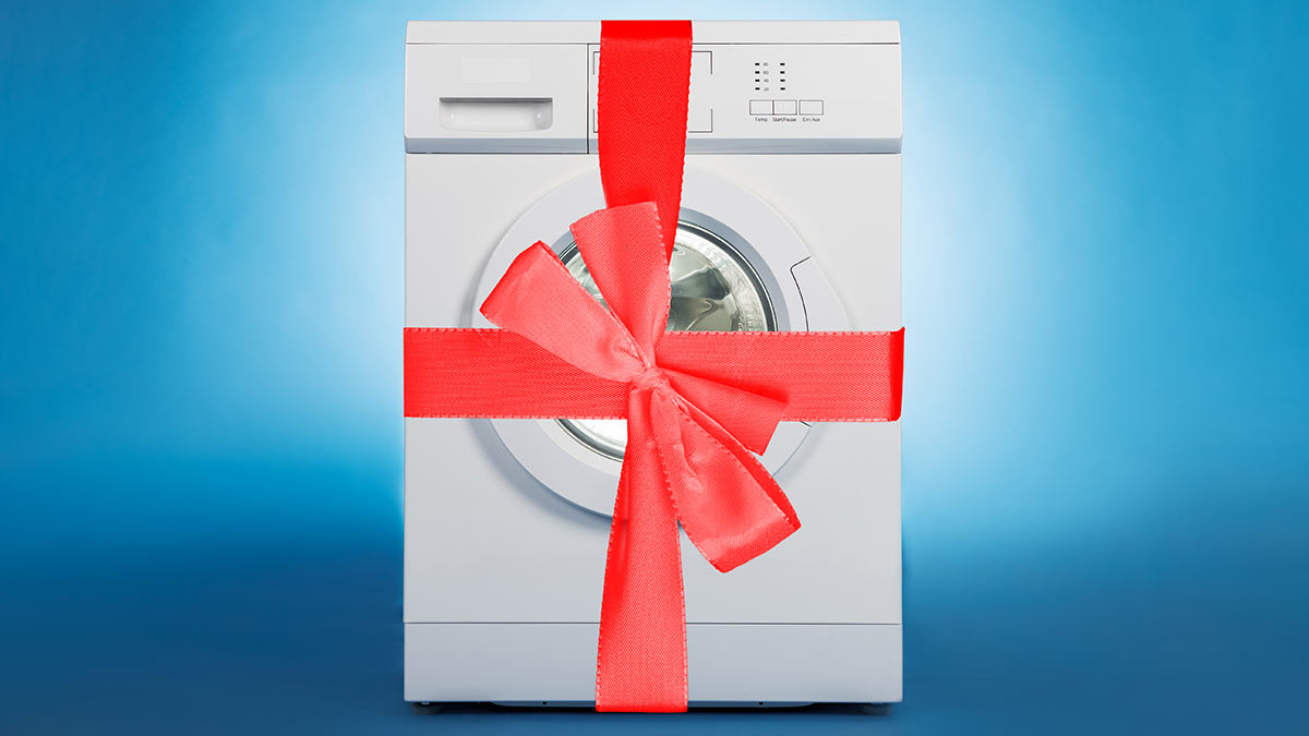 Стиральная машина с бантом