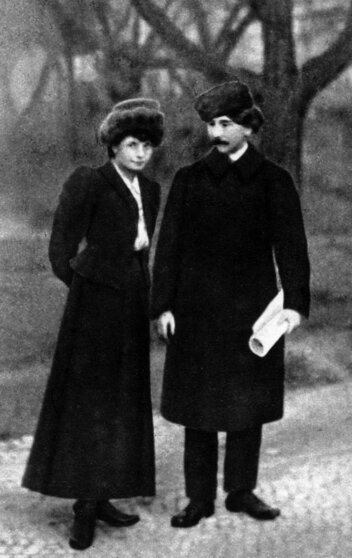 Ярослав Гашек с женой Ярмилой Хасковой, 1908