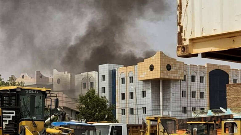 Последствия вооружённых столкновений в одном из городов Судана