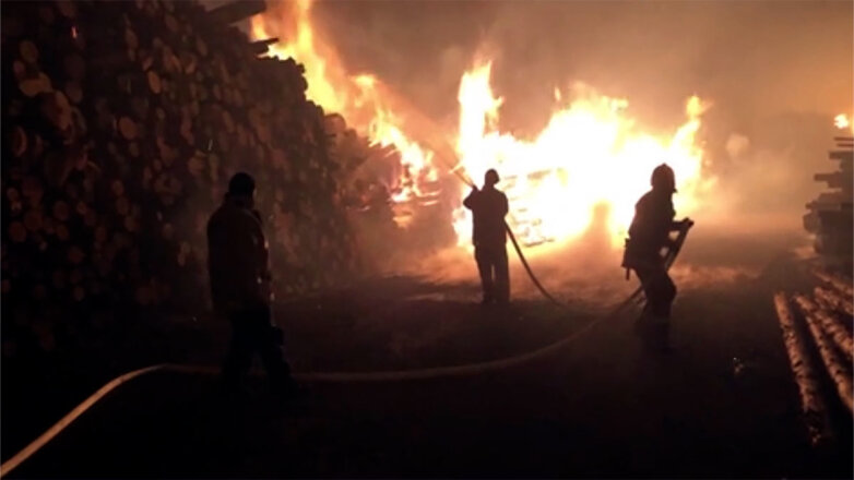 Пожар в поселке Сосьве Свердловской области