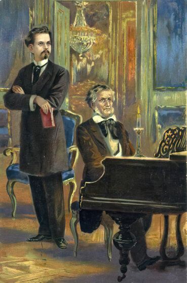 Рихард Вагнер и король Людвиг II, около 1900 года.