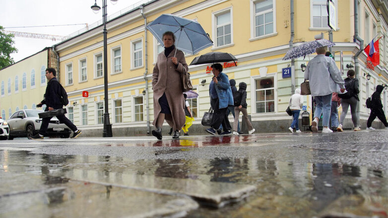 Дождливая погода в центре Москвы