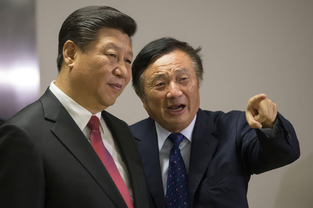 Генеральный секретарь Коммунистической партии Китая Си Цзиньпин и основатель компании Huawei Жэнь Чжэнфэй