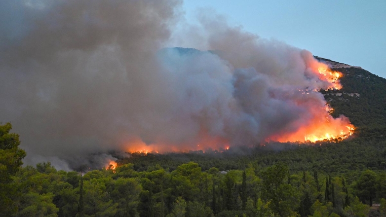 В Греции бушует три крупных лесных пожара