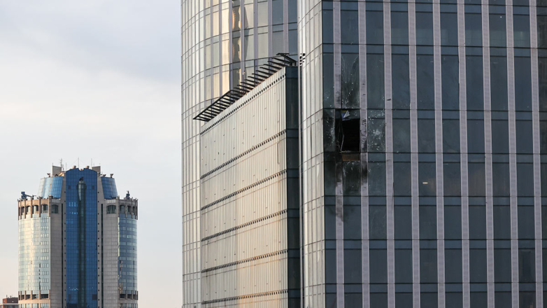 ТАСС: при падении БПЛА в "Москва-Сити" башня "Нева-Тауэр" получила повреждения