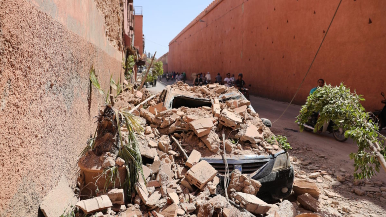 1388649 Последствия землетрясения в Марокко Марракеш землетрясение