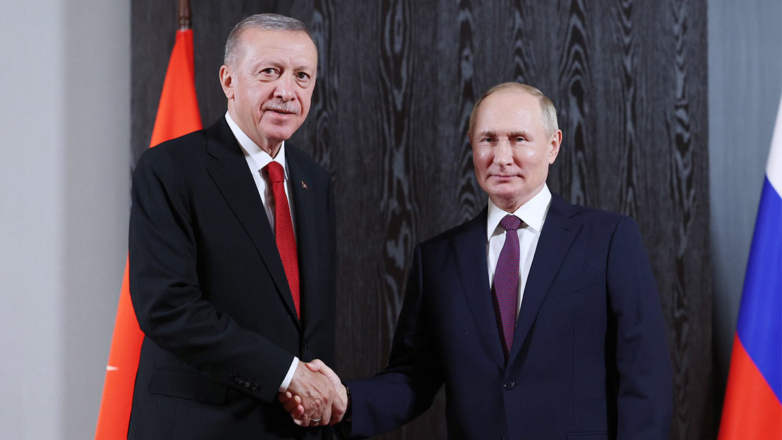 Президент Турции Реджеп Тайип Эрдоган и президент РФ Владимир Путин