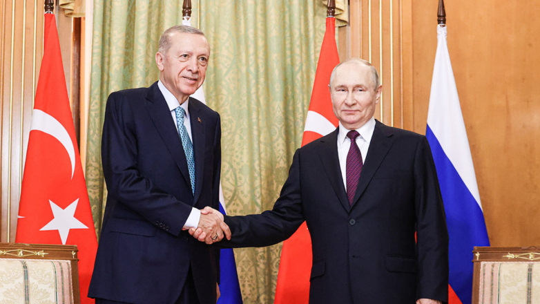 Встреча президента РФ Путина и президента Турции Эрдогана