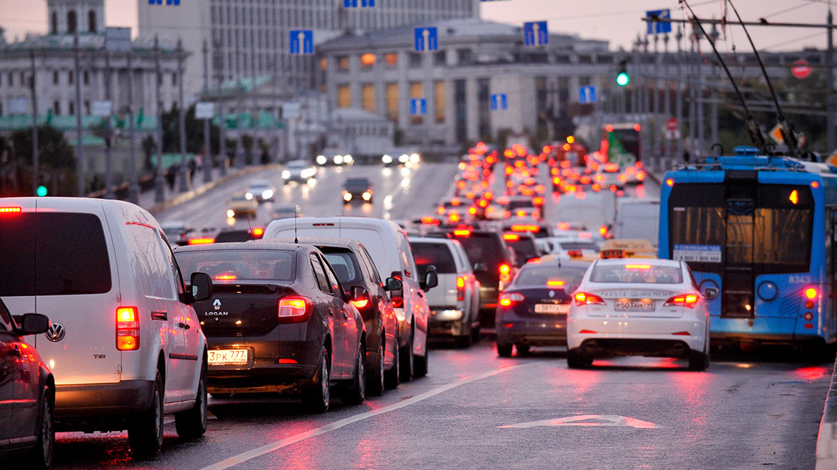 пробка в москве вечером