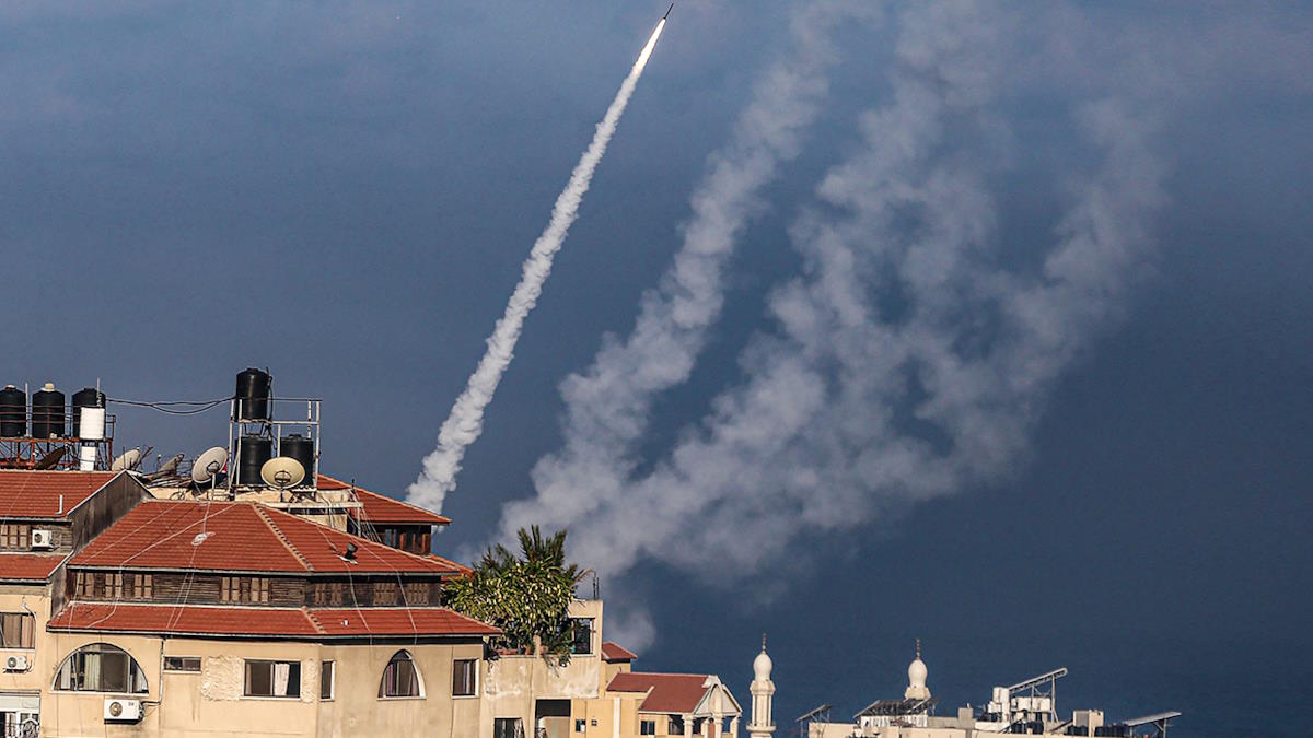 Запуск ракет из сектора Газа по израильским территориям