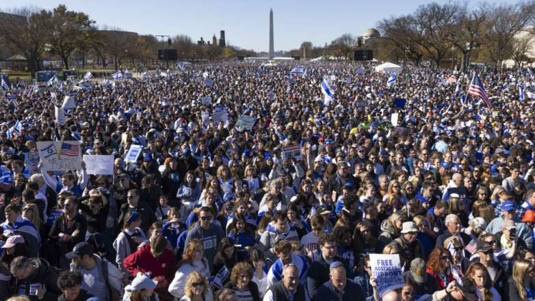 100 тысяч человек вышли с "Маршем за Израиль" в Вашингтоне