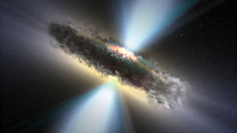 В рождающих звезды галактиках могут скрываться квазары