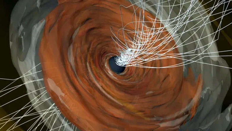 Первая обнаруженная черная дыра имеет искривленные магнитные поля
