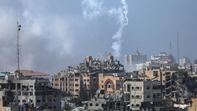 Разрушенные дома в секторе Газа