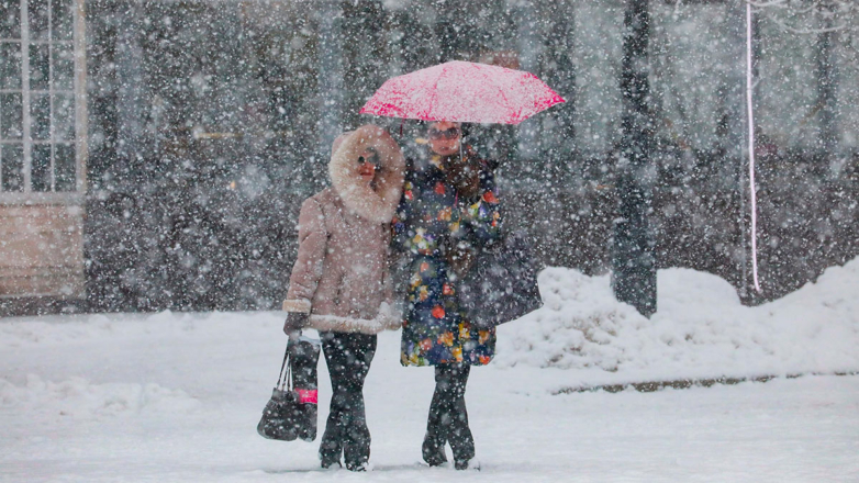 Снежная погода в Москве